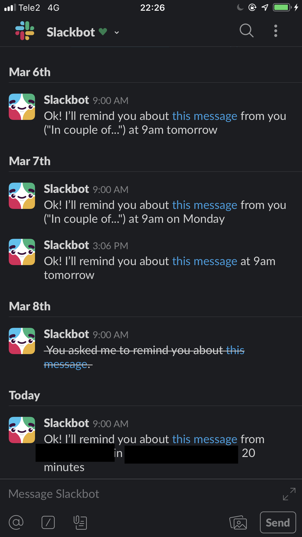 Slack – night mode available on mobile!